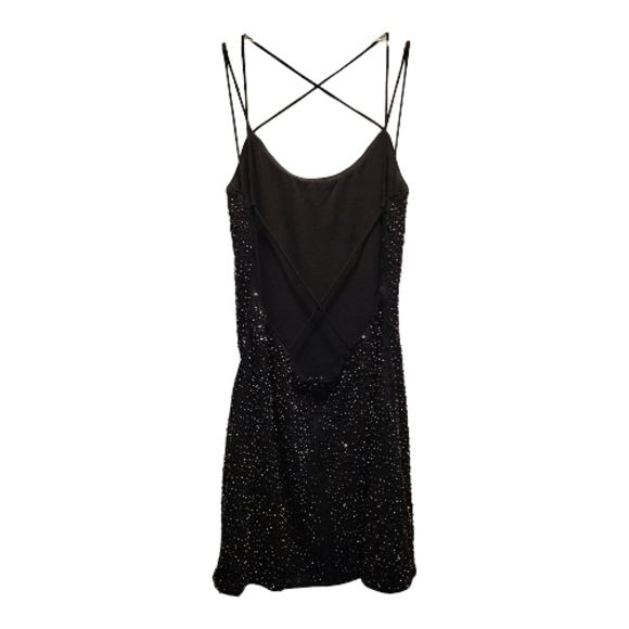 Revolve NBD Nimah Sparkling Black Beaded Sequin Mini Dress - Size S - Picture 4 of 9